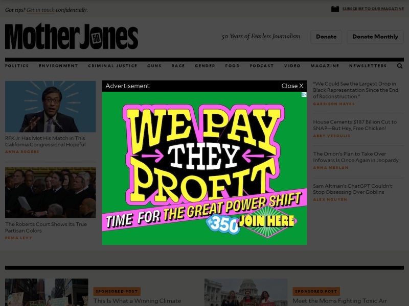 Mother Jones - Site officiel
