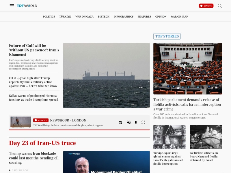TRT World - Site officiel