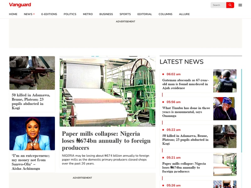 Vanguard Nigeria - Site officiel