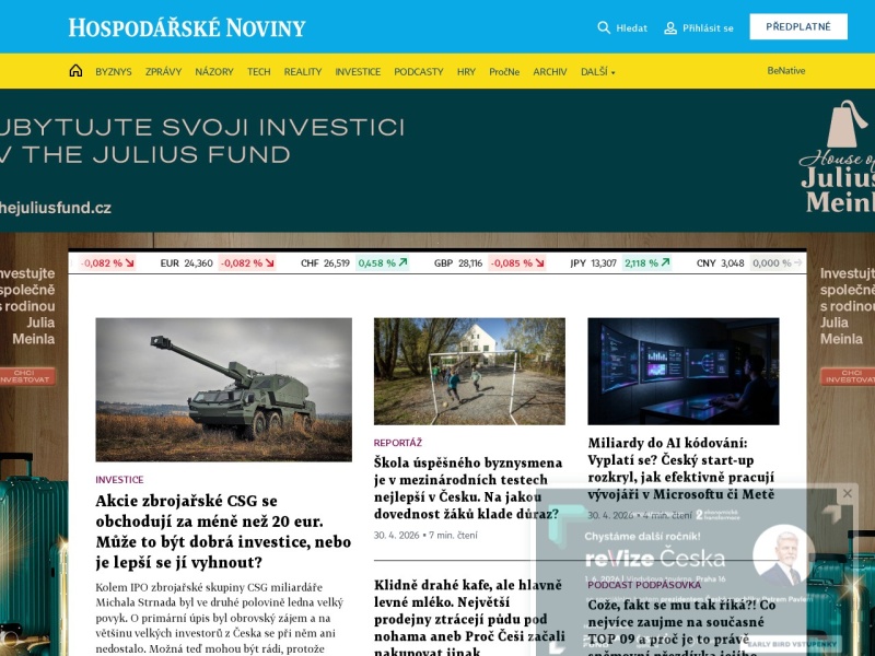 Hospodářské noviny - Site officiel