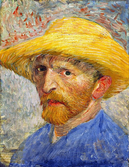 Van Gogh Self-Portrait With Straw Hat 1887-Detroit
