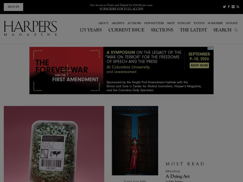 Harper's Magazine - Site officiel