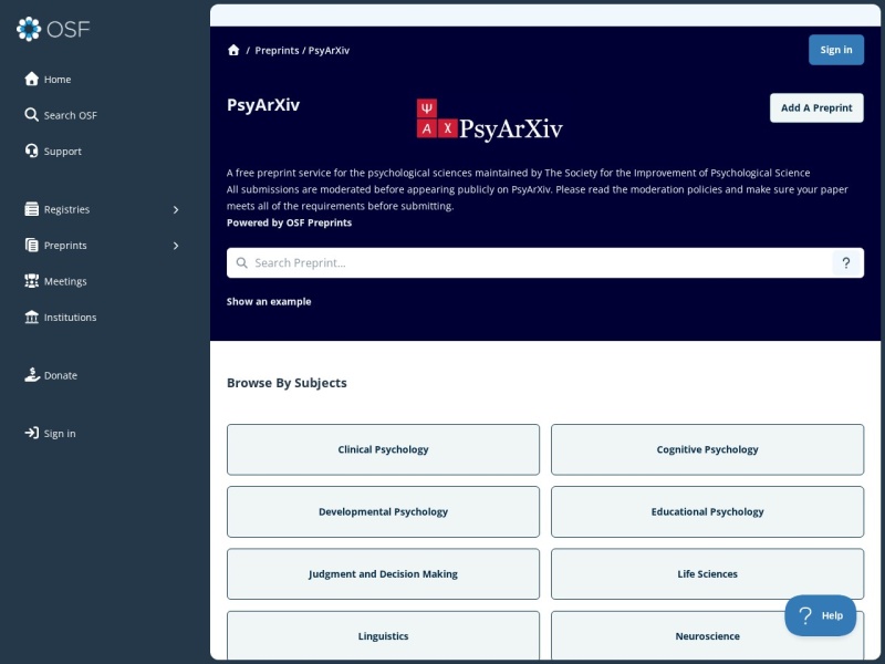 PsyArXiv