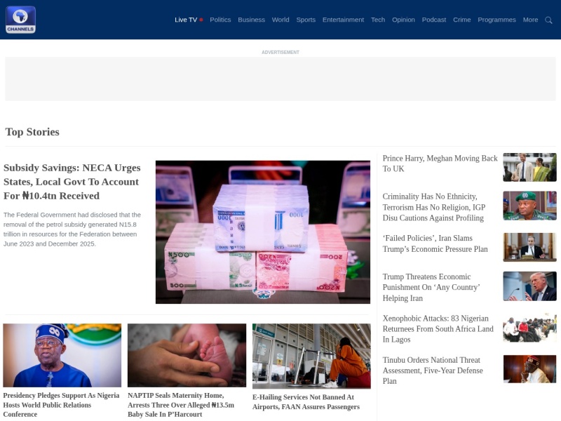 Channels Television - Site officiel