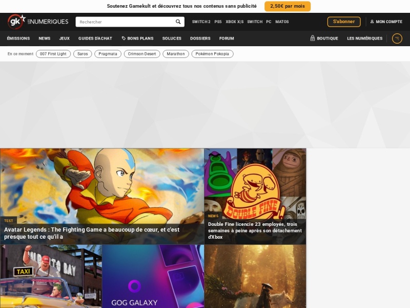 Aperçu du site