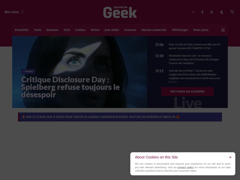 Journal du Geek - Site officiel