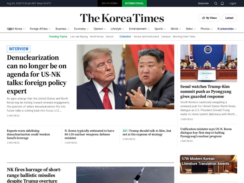 Korea Times - Site officiel