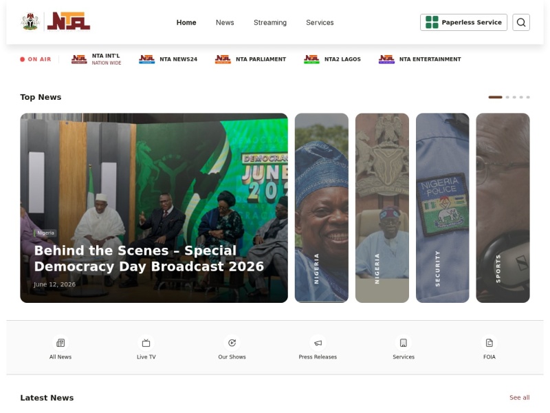 Aperçu du site